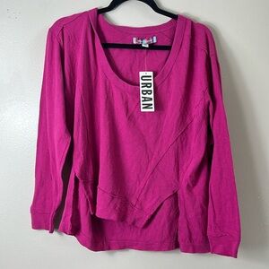 Urban sweater pink long sleeves size XS NWT